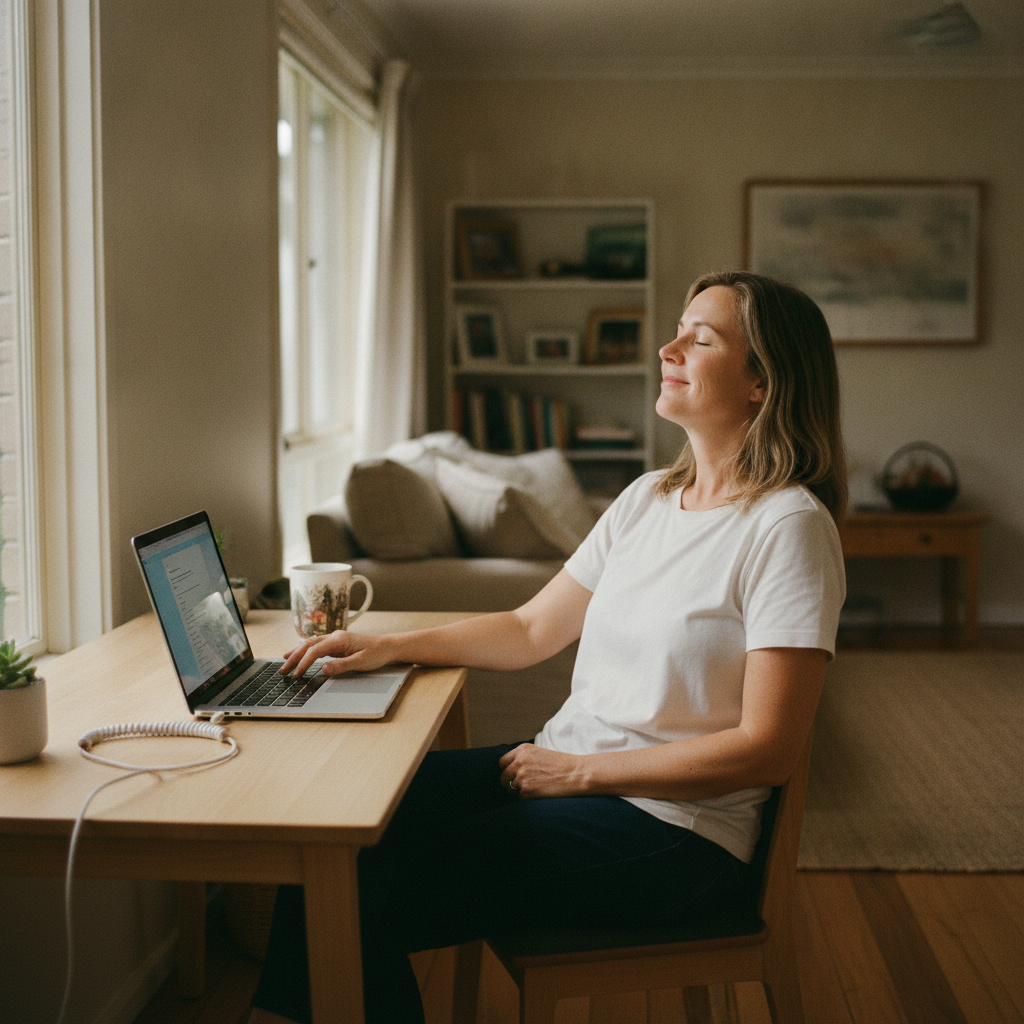 Computer cleaning in Wollongong (2500) — a local resident at home with a clean, fast, dust-free computer running cool and quiet