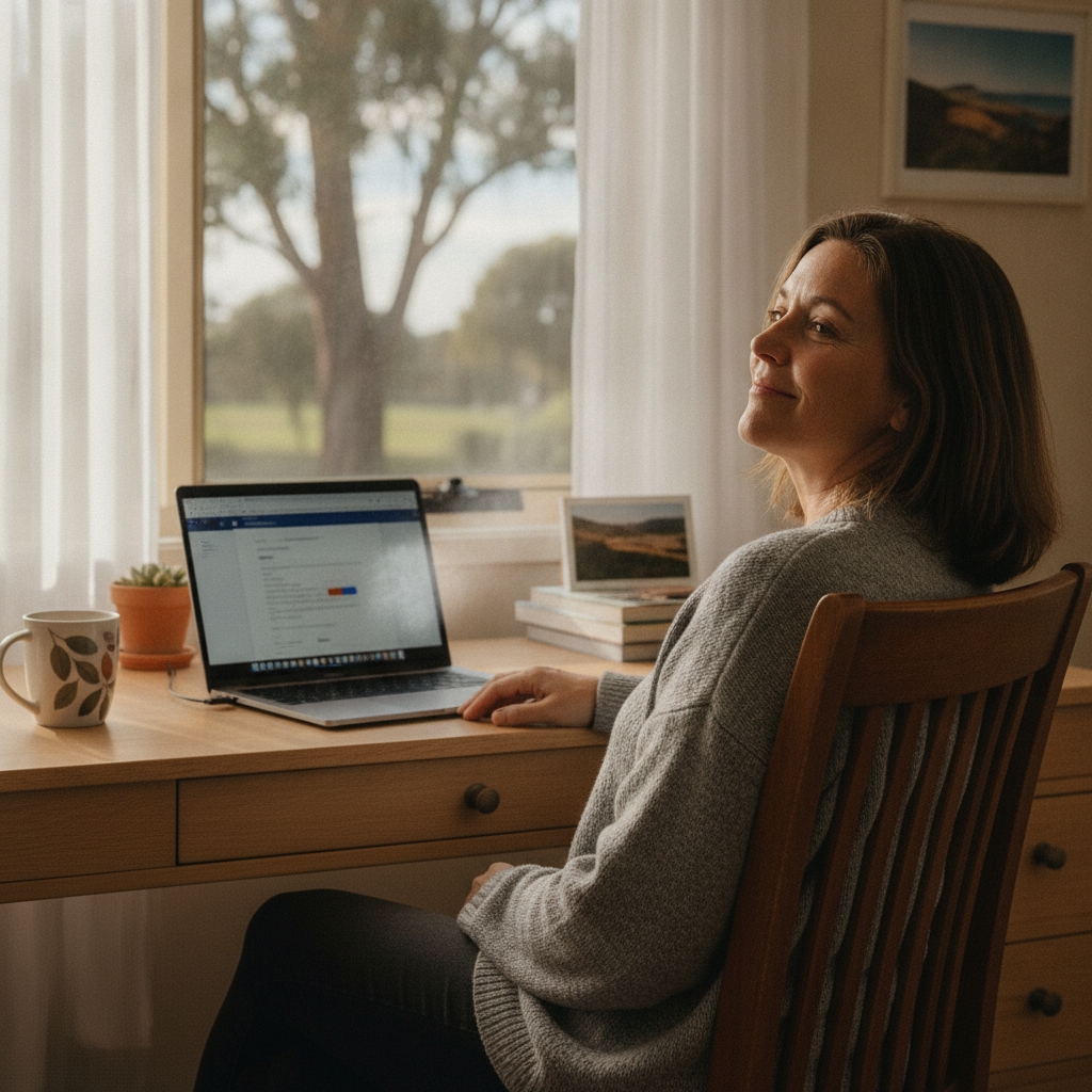 Computer cleaning in Woodforde (5072) — a local resident at home with a clean, fast, dust-free computer running cool and quiet