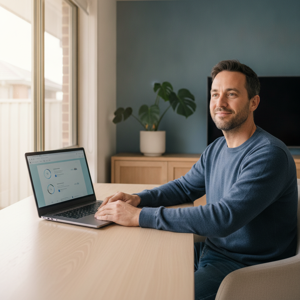 Computer cleaning in Woodlands (6018) — a local resident at home with a clean, fast, dust-free computer running cool and quiet