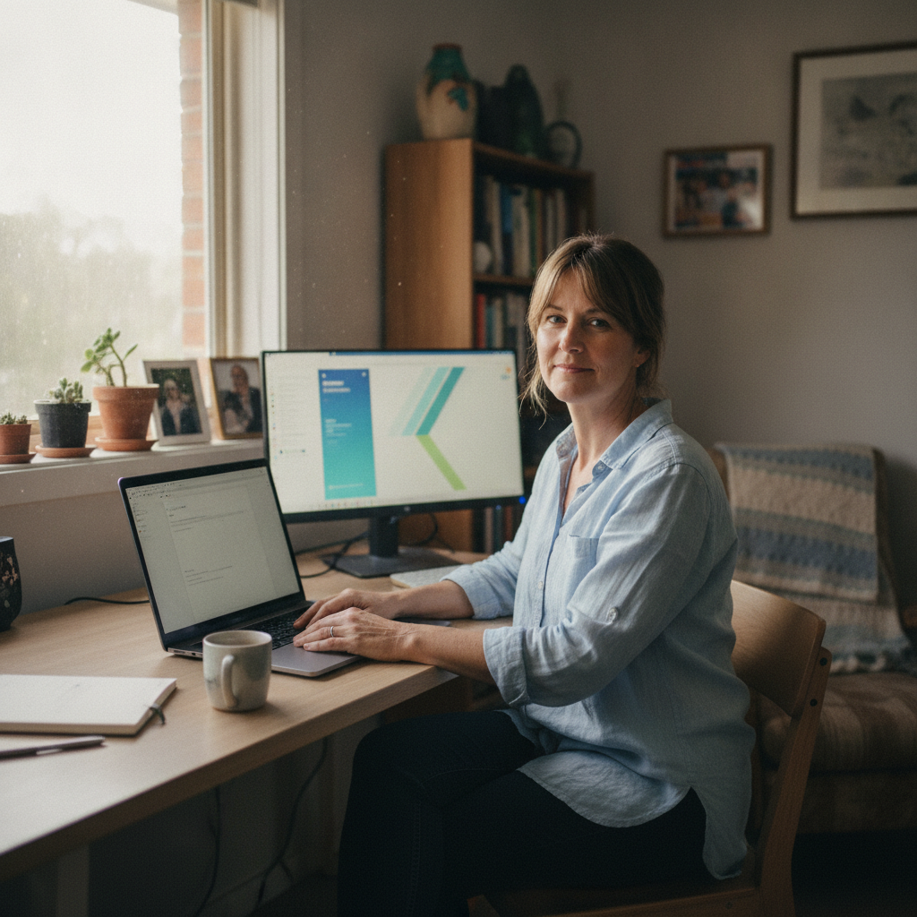 Computer cleaning in Woodville West (5011) — a local resident at home with a clean, fast, dust-free computer running cool and quiet