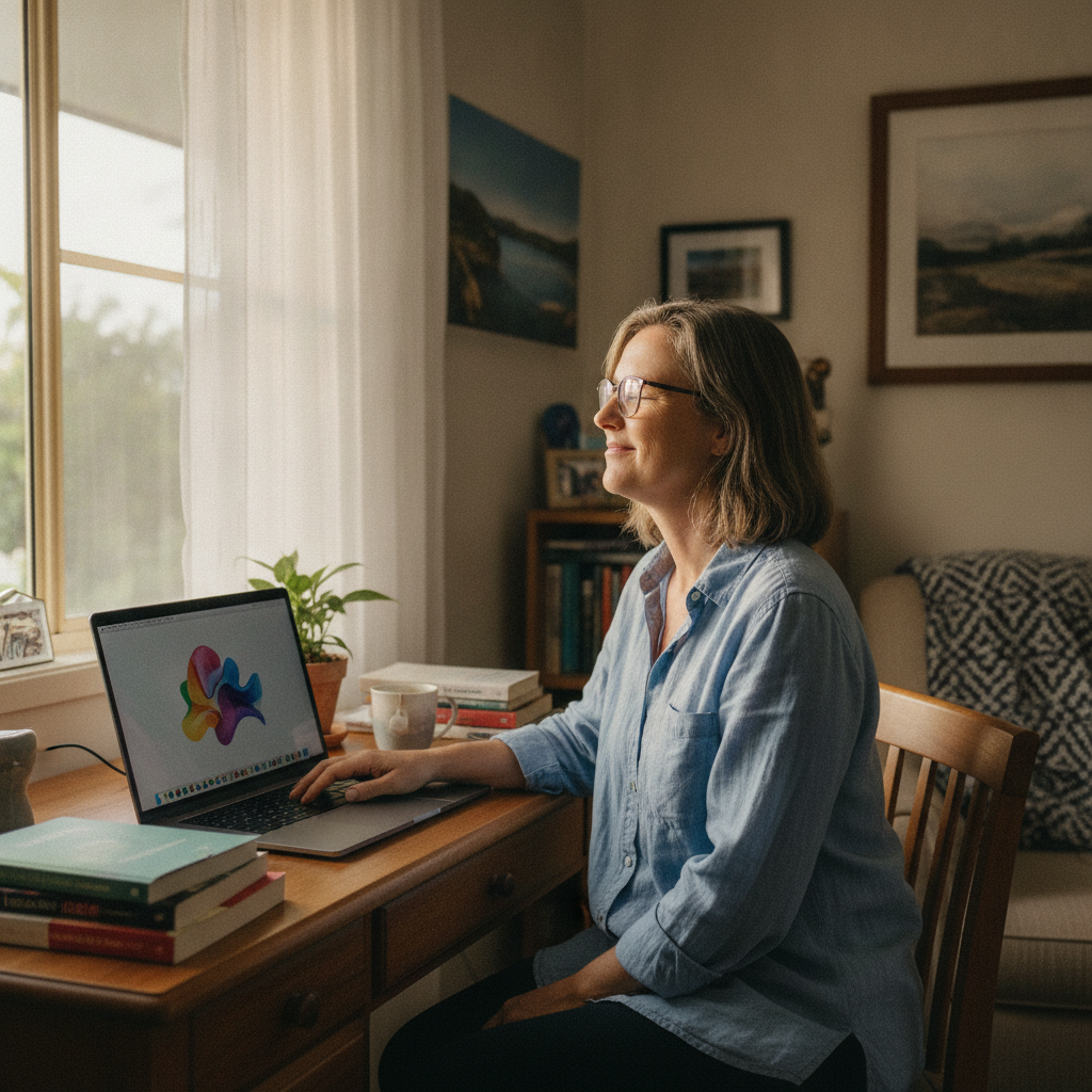 Computer cleaning in Wynnum (4178) — a local resident at home with a clean, fast, dust-free computer running cool and quiet