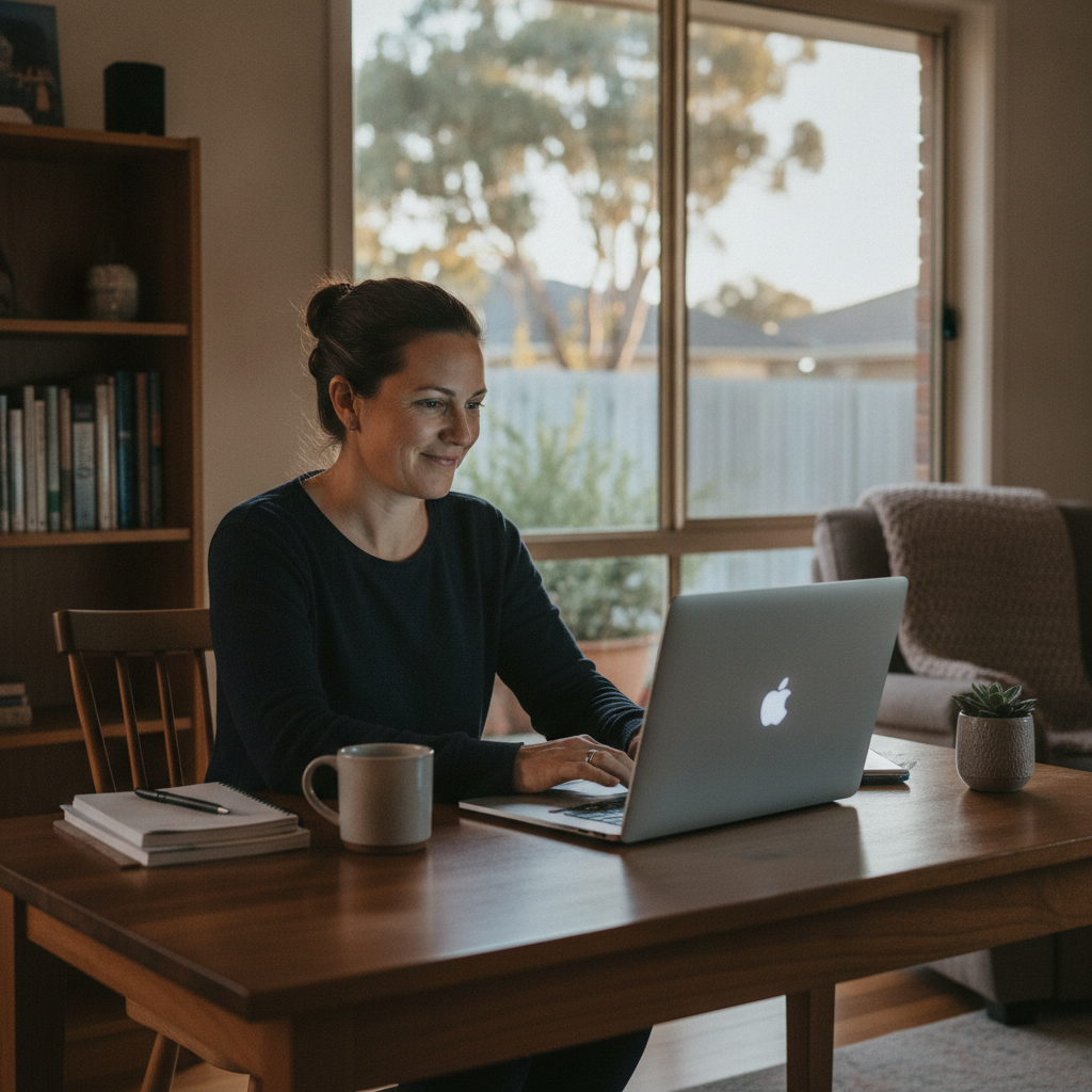 Computer cleaning in Wyong (2259) — a local resident at home with a clean, fast, dust-free computer running cool and quiet