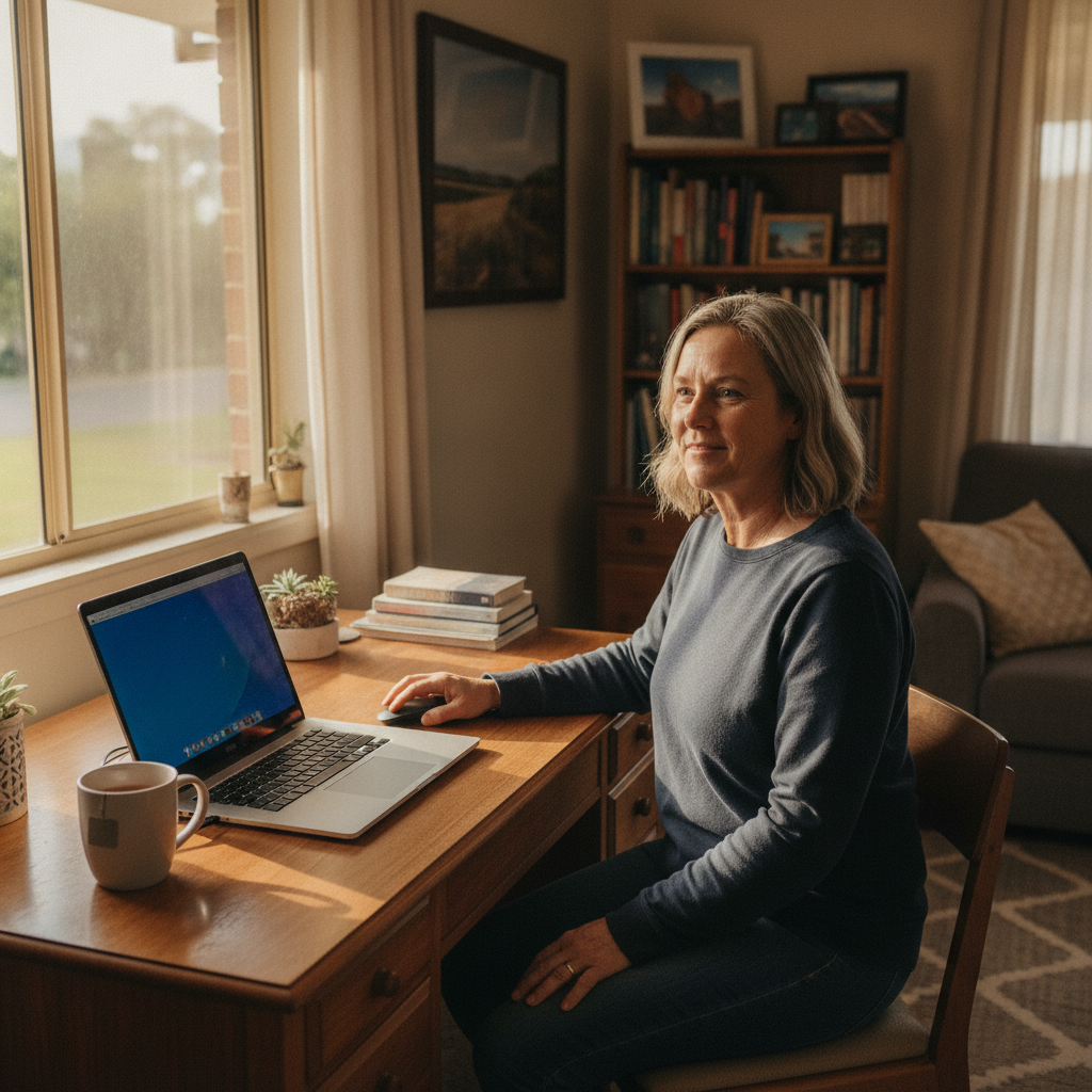 Computer cleaning in Yalbraith (2580) — a local resident at home with a clean, fast, dust-free computer running cool and quiet