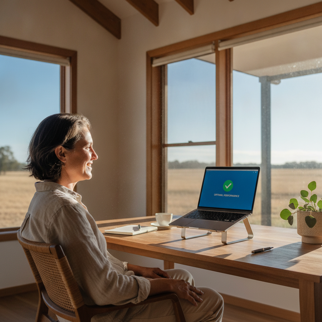 Computer cleaning in Yanco (2703) — a local resident at home with a clean, fast, dust-free computer running cool and quiet