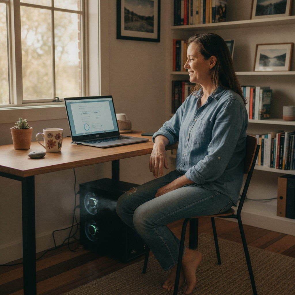 Computer cleaning in Yannergee (2343) — a local resident at home with a clean, fast, dust-free computer running cool and quiet