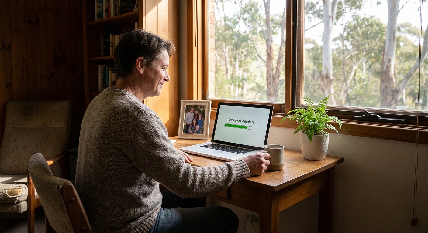 Computer cleaning in Yarrambat (3091) — a local resident at home with a clean, fast, dust-free computer running cool and quiet