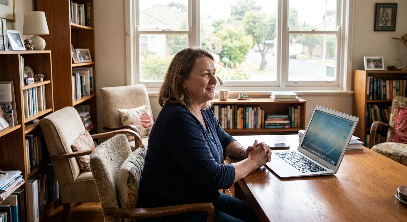 Computer cleaning in Yarraville (3013) — a local resident at home with a clean, fast, dust-free computer running cool and quiet