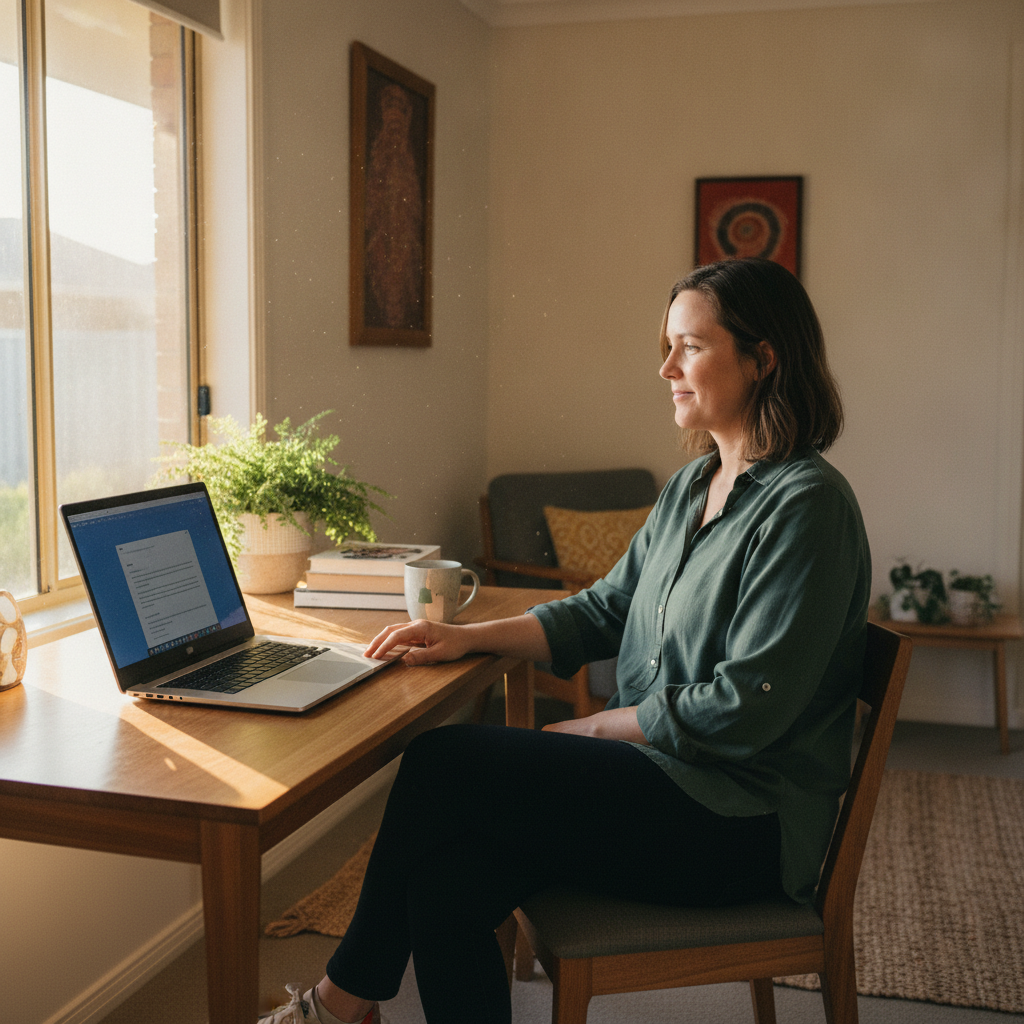 Professional computer clean-out in Yatala Vale (5126) — a happy South Australia resident at home with a spotless, fast, quiet machine