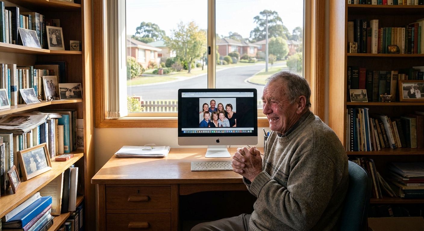 Computer repairs in Rosny 7018 — a local resident at home, relieved their computer is working again after a fast repair