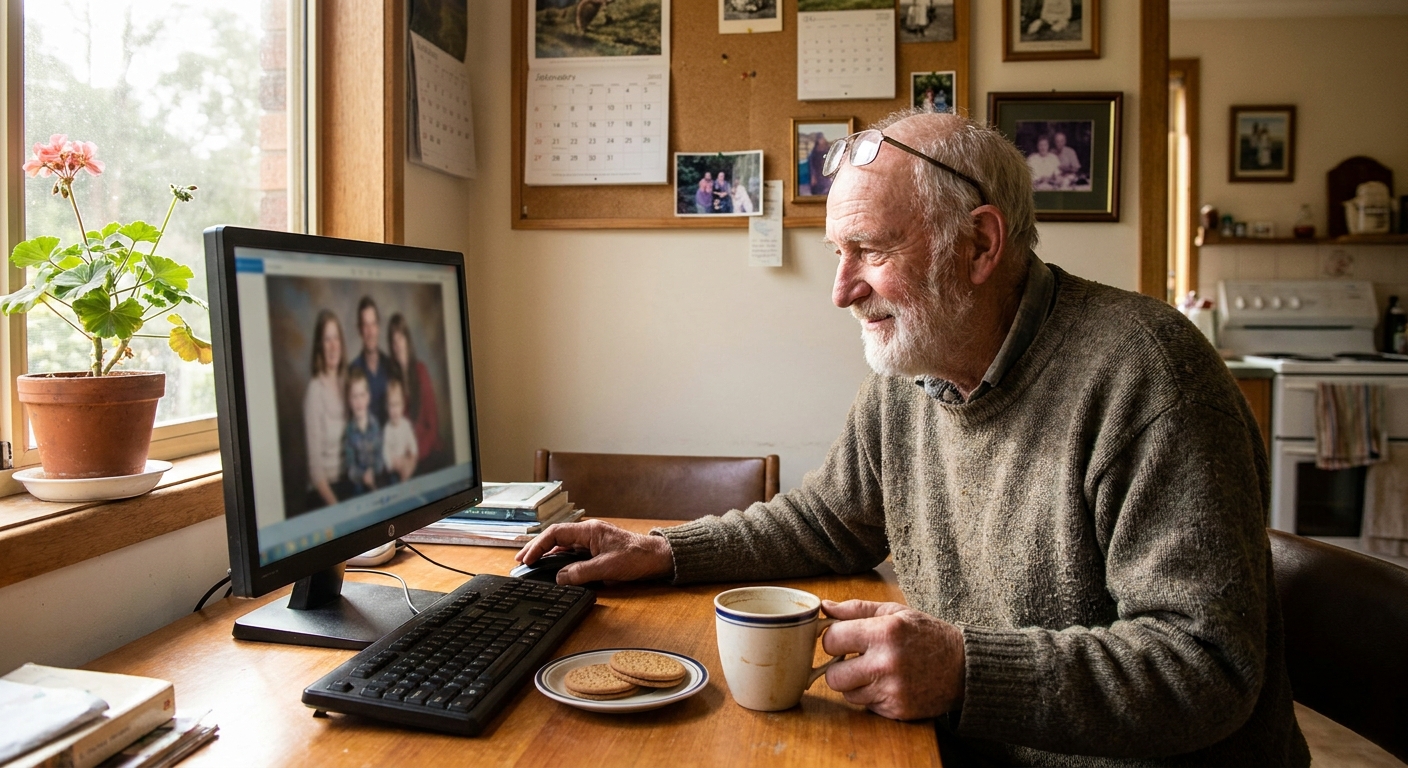 Computer repairs in Tecoma 3160 — a local resident at home, relieved their computer is working again after a fast repair