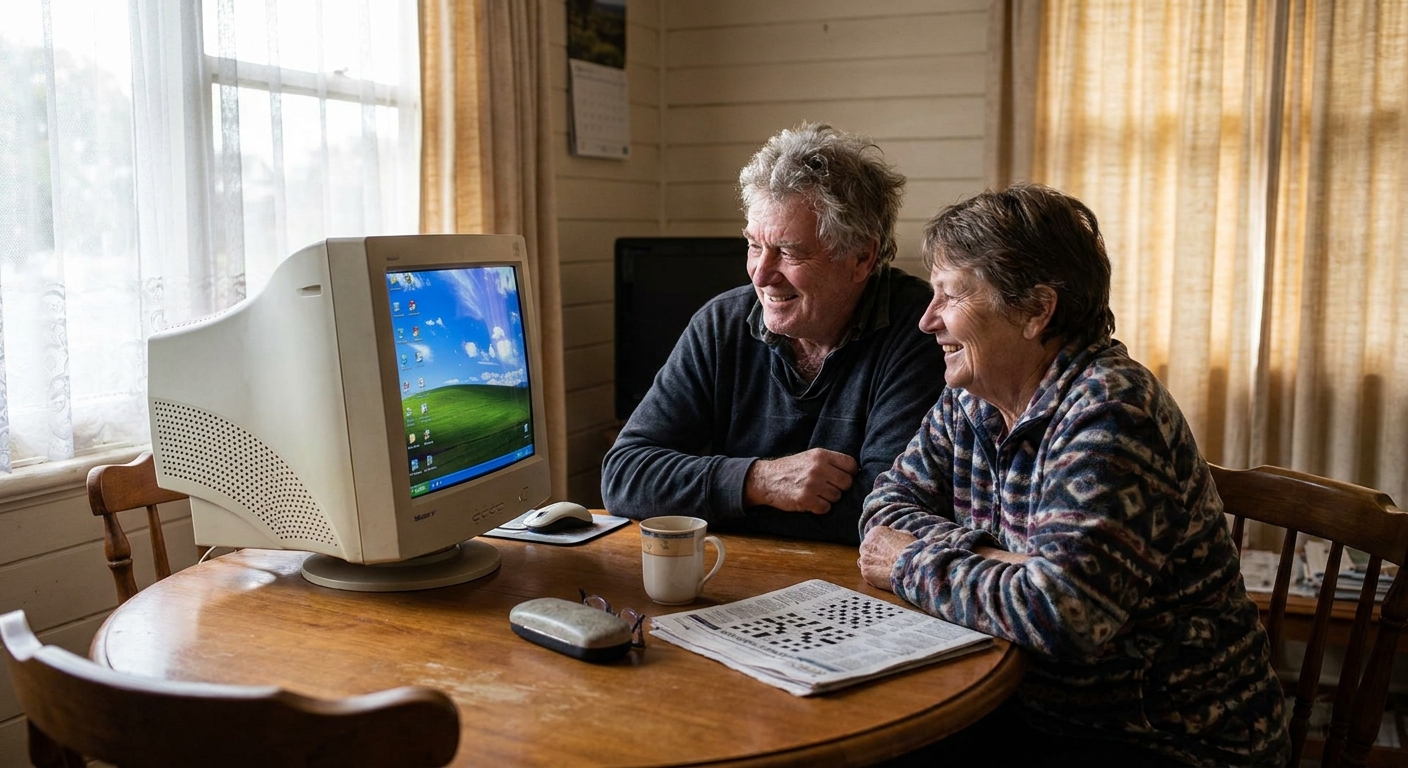 Computer repairs in West Moonah 7009 — a local resident at home, relieved their computer is working again after a fast repair