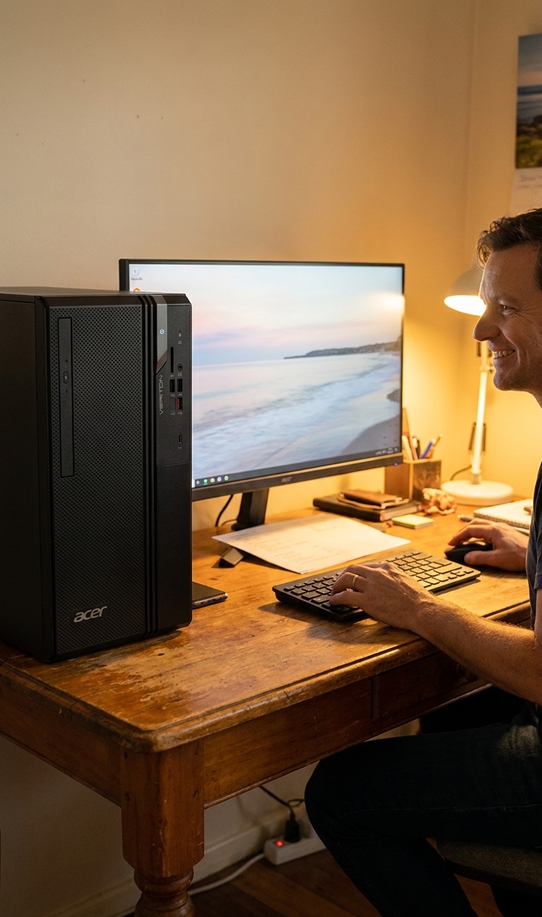 Acer Aspire TC 1770 repair - the actual Acer Aspire TC 1770 at home, owner using it and running smoothly