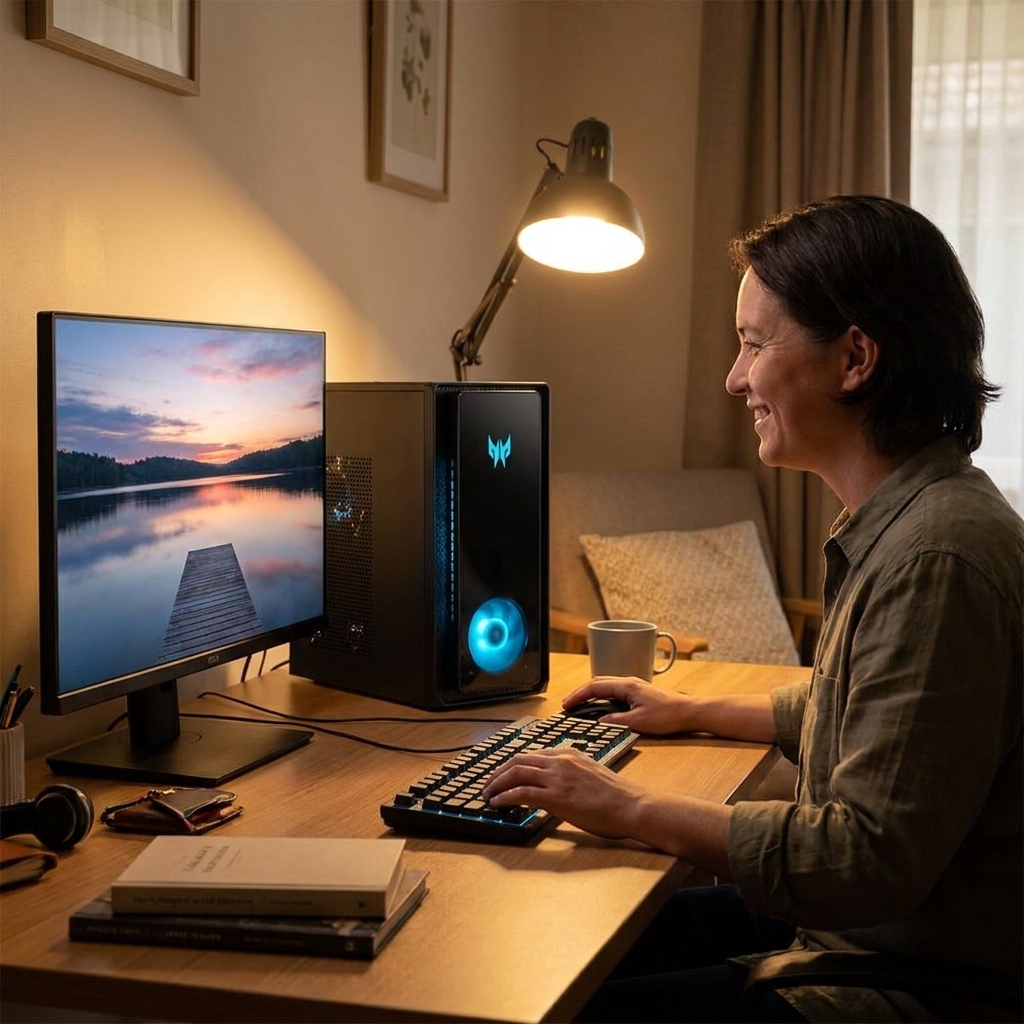 Acer Predator Orion 5000 repair - the actual Acer Predator Orion 5000 at home, owner using it and running smoothly