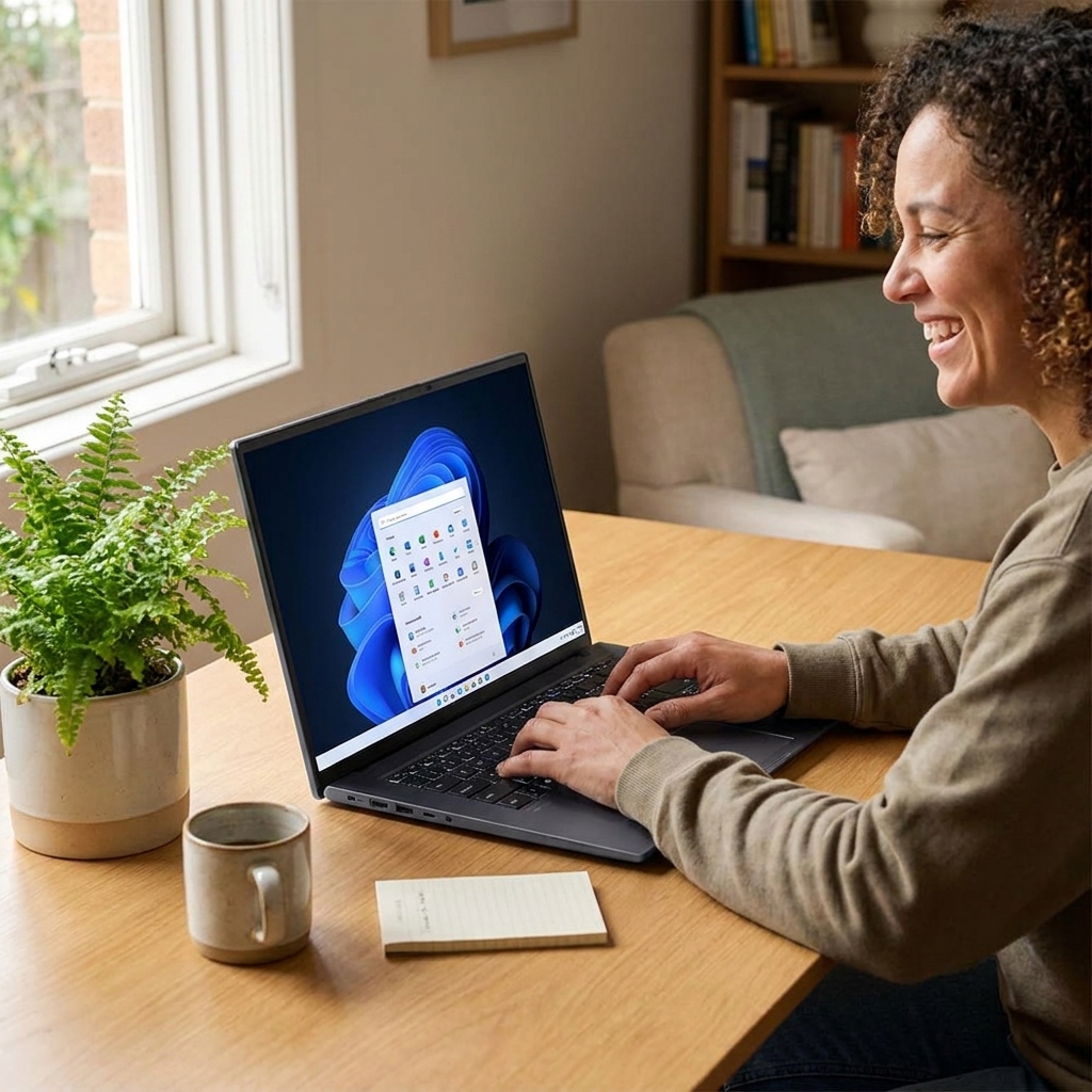 Acer Swift X 14 repair - the actual Acer Swift X 14 at home, owner using it and running smoothly