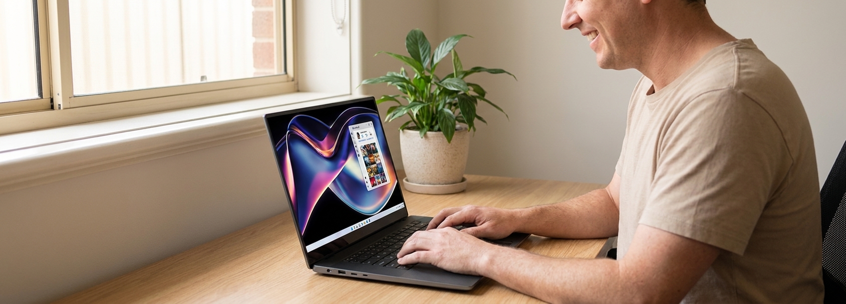 Alienware Aurora Laptop repair - the actual Alienware Aurora Laptop at home, owner using it and running smoothly