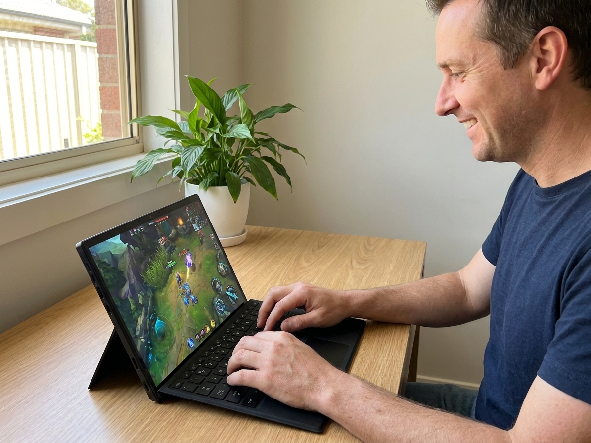 Asus ROG Flow X13 repair - the actual Asus ROG Flow X13 at home, owner using it and running smoothly