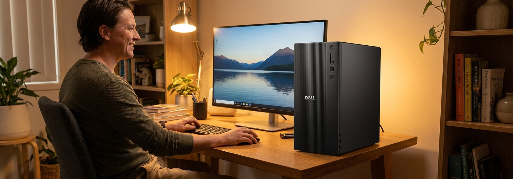 Dell Inspiron Desktop 3650 repair - the actual Dell Inspiron Desktop 3650 at home, owner using it and running smoothly