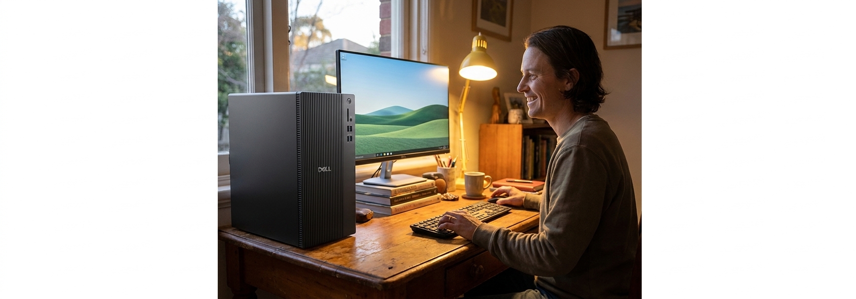 Dell Inspiron Desktop 3668 repair - the actual Dell Inspiron Desktop 3668 at home, owner using it and running smoothly