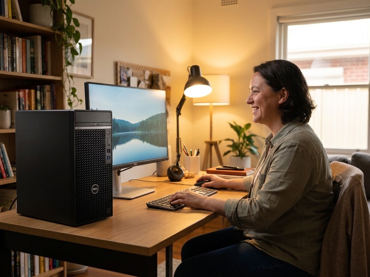 Dell Optiplex 3080 repair - the actual Dell Optiplex 3080 at home, owner using it and running smoothly