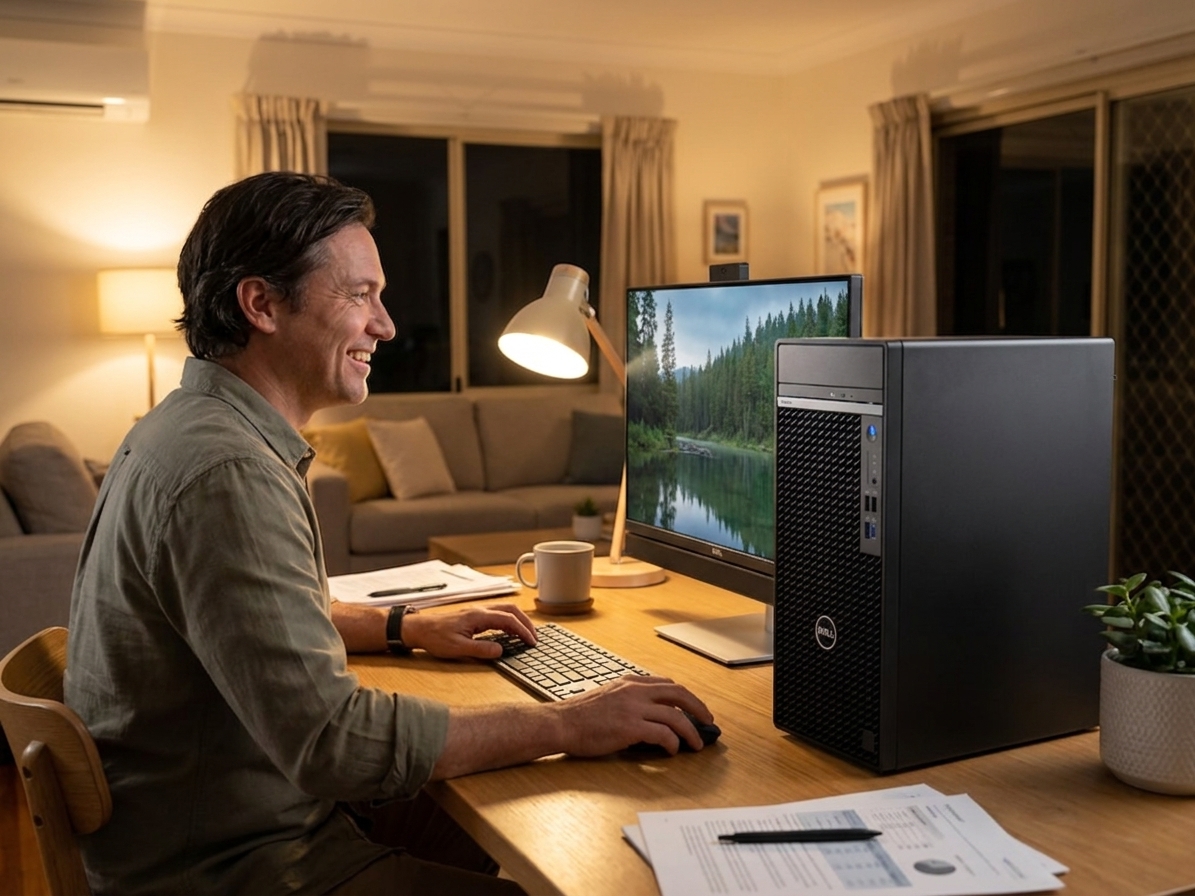 Dell Optiplex 3090 repair - the actual Dell Optiplex 3090 at home, owner using it and running smoothly
