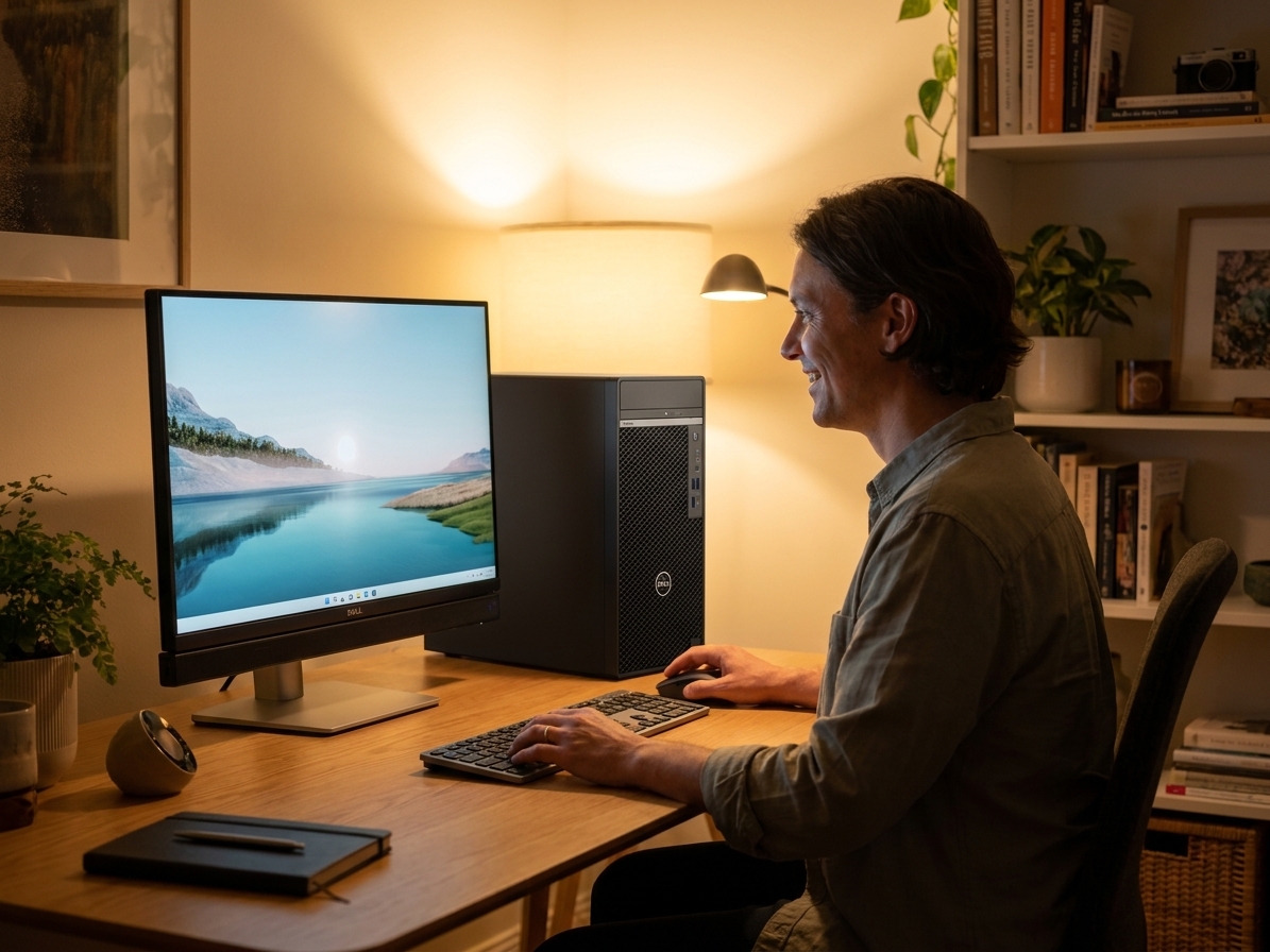 Dell Optiplex 5070 repair - the actual Dell Optiplex 5070 at home, owner using it and running smoothly