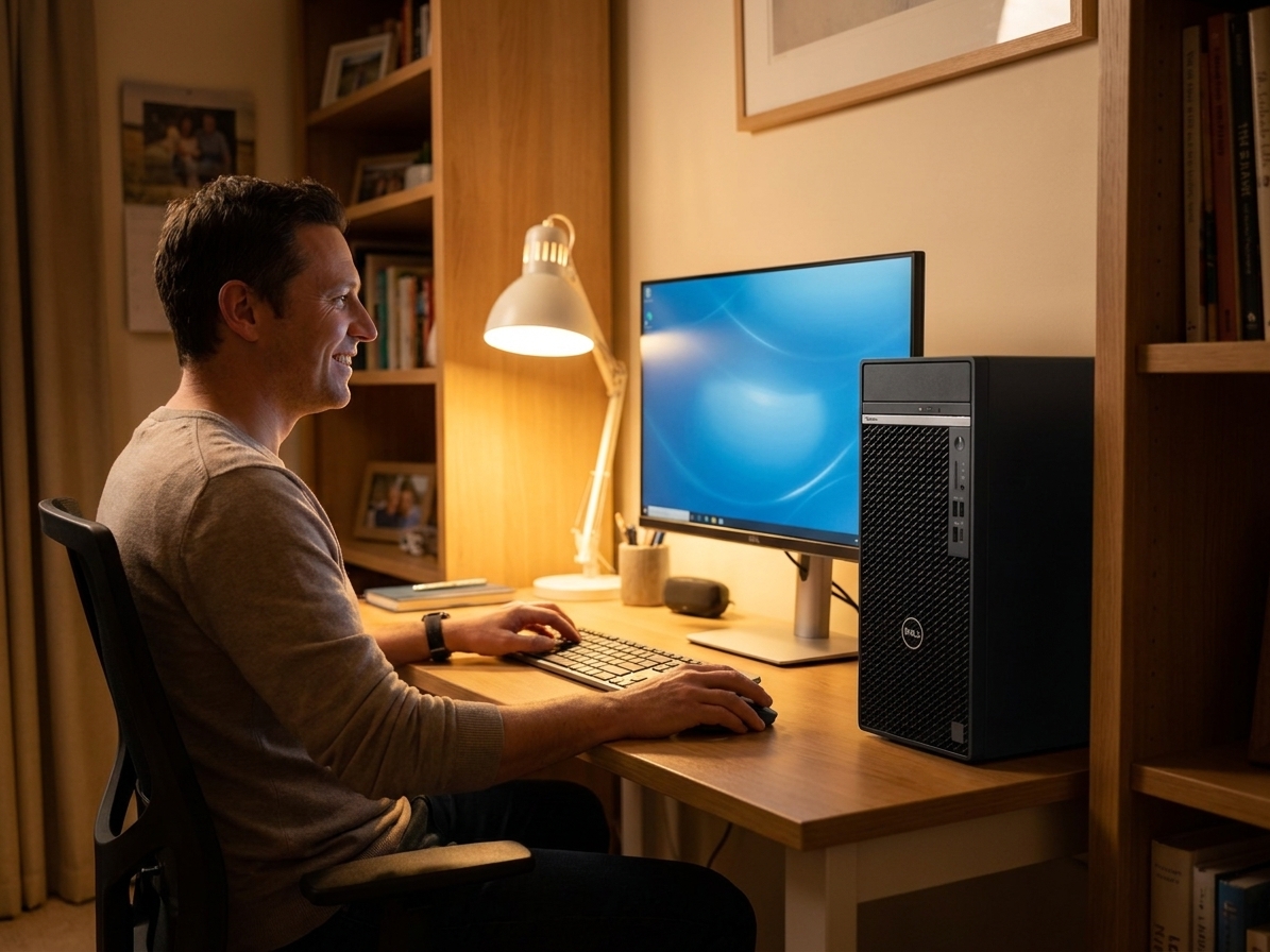Dell Optiplex 7090 repair - the actual Dell Optiplex 7090 at home, owner using it and running smoothly