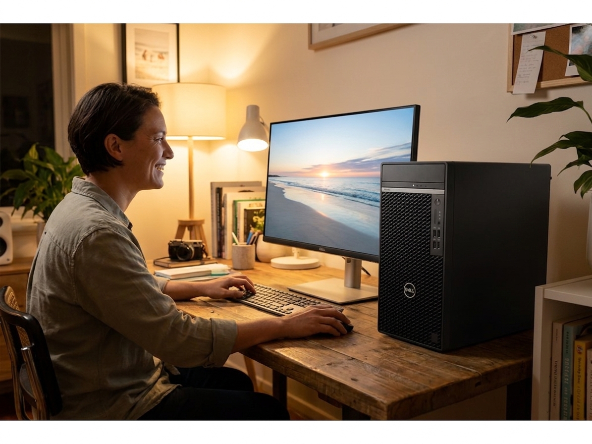 Dell Optiplex 760 repair - the actual Dell Optiplex 760 at home, owner using it and running smoothly