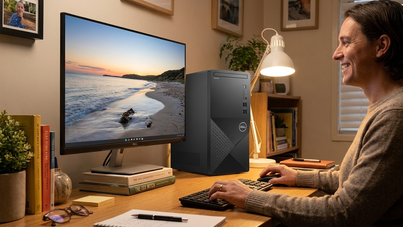 Dell Vostro Desktop repair - the actual Dell Vostro Desktop at home, owner using it and running smoothly