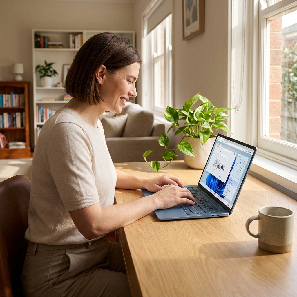 Huawei Matebook 14s repair - the actual Huawei Matebook 14s at home, owner using it and running smoothly