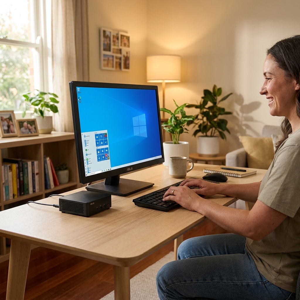 Intel NUC 10 repair - the actual Intel NUC 10 at home, owner using it and running smoothly
