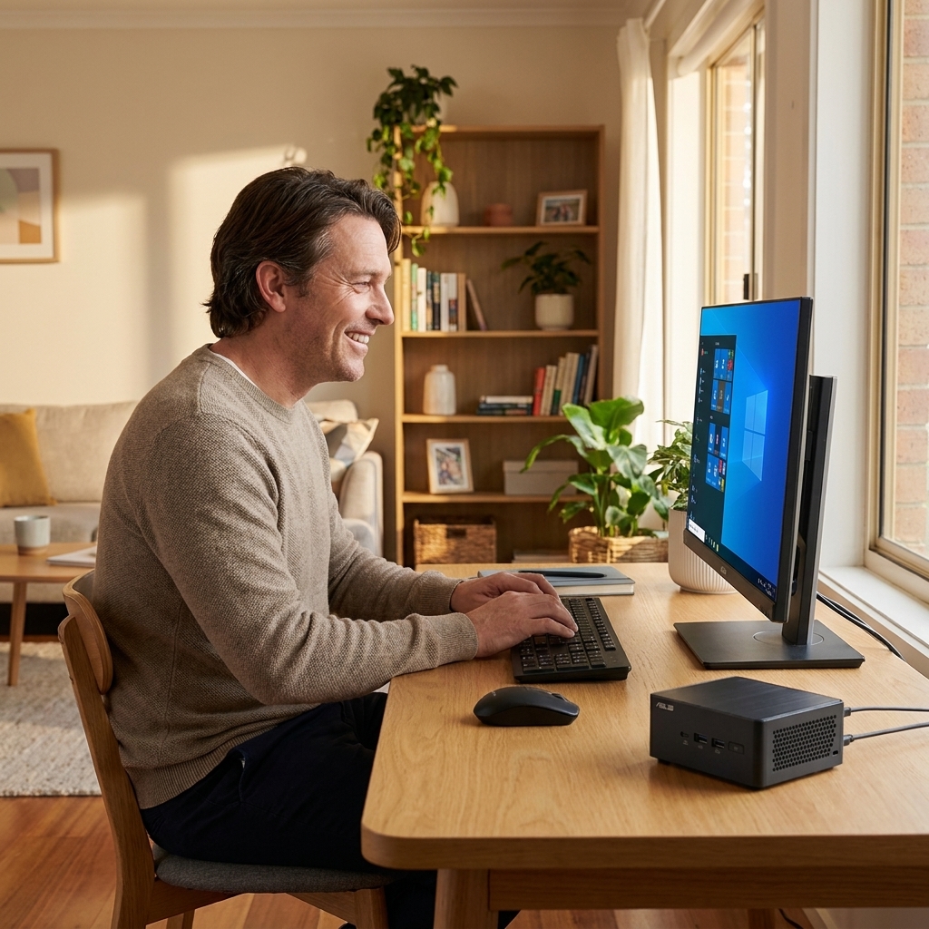 Intel NUC 8 repair - the actual Intel NUC 8 at home, owner using it and running smoothly