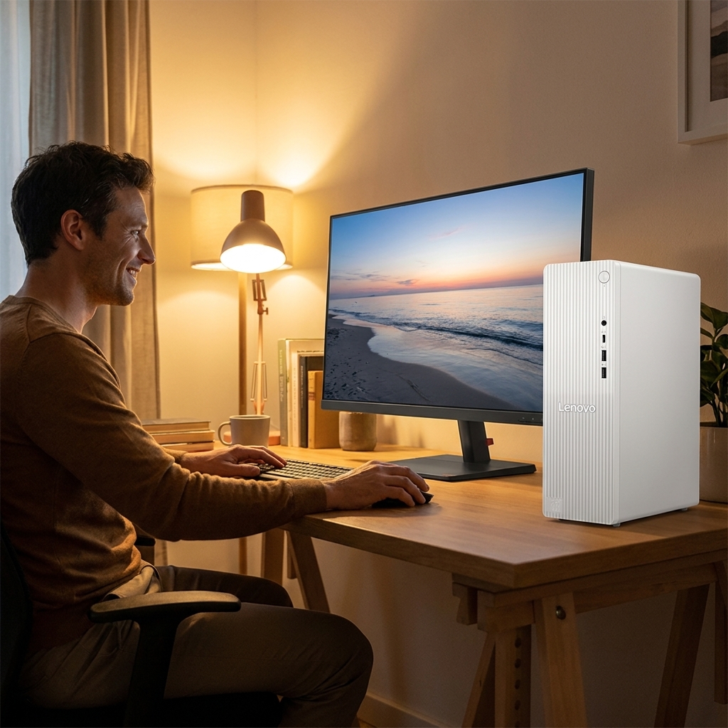 Lenovo Ideacentre 510 repair - the actual Lenovo Ideacentre 510 at home, owner using it and running smoothly