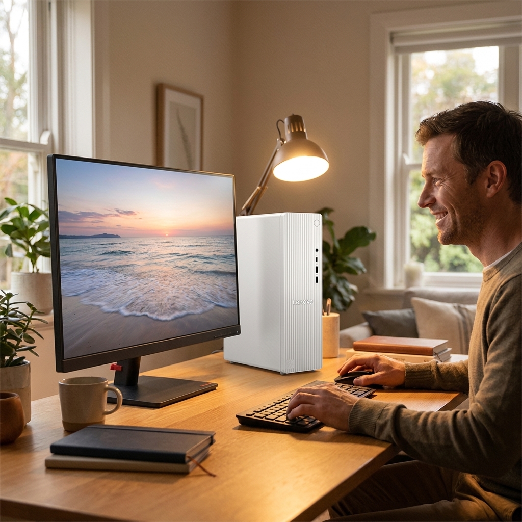Lenovo Ideacentre 520 repair - the actual Lenovo Ideacentre 520 at home, owner using it and running smoothly