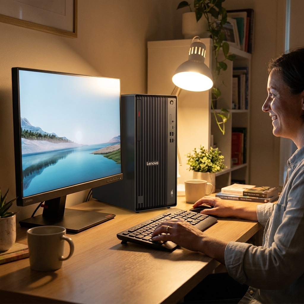 Lenovo Thinkcentre M710t repair - the actual Lenovo Thinkcentre M710t at home, owner using it and running smoothly