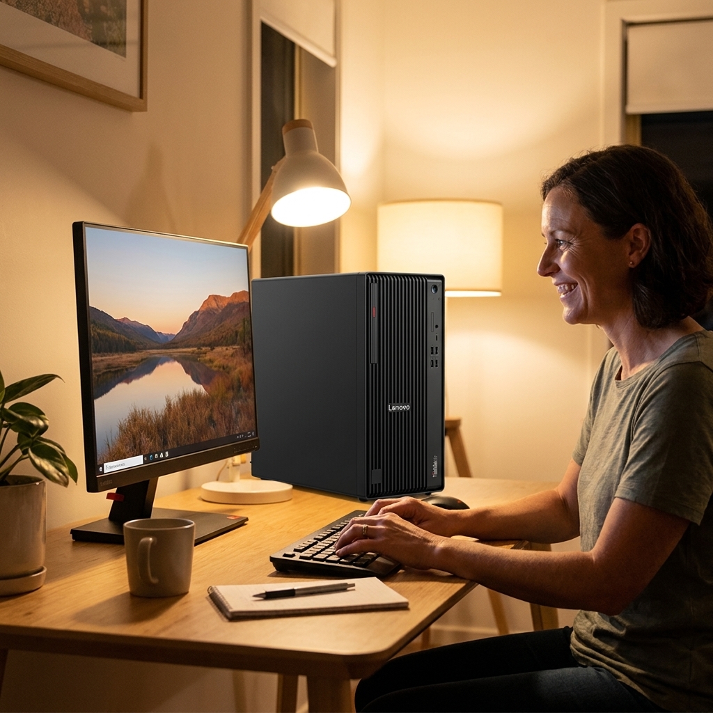 Lenovo Thinkcentre M80q repair - the actual Lenovo Thinkcentre M80q at home, owner using it and running smoothly