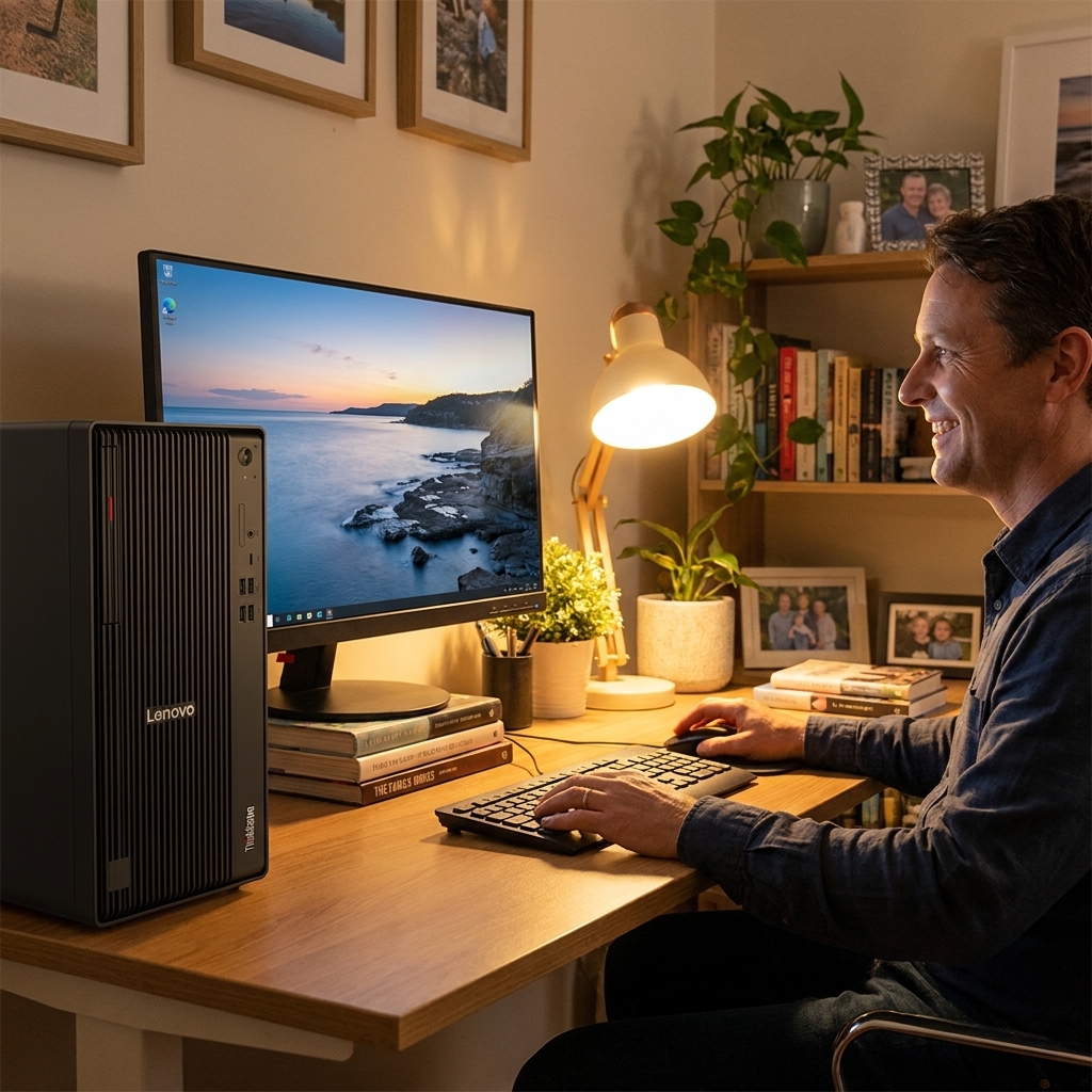 Lenovo Thinkcentre M90a repair - the actual Lenovo Thinkcentre M90a at home, owner using it and running smoothly