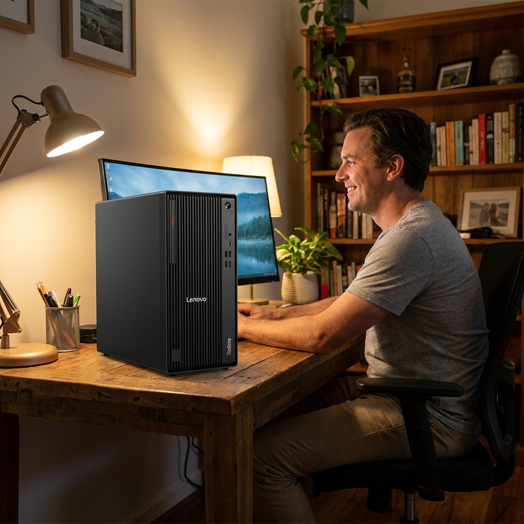 Lenovo Thinkcentre M90q repair - the actual Lenovo Thinkcentre M90q at home, owner using it and running smoothly