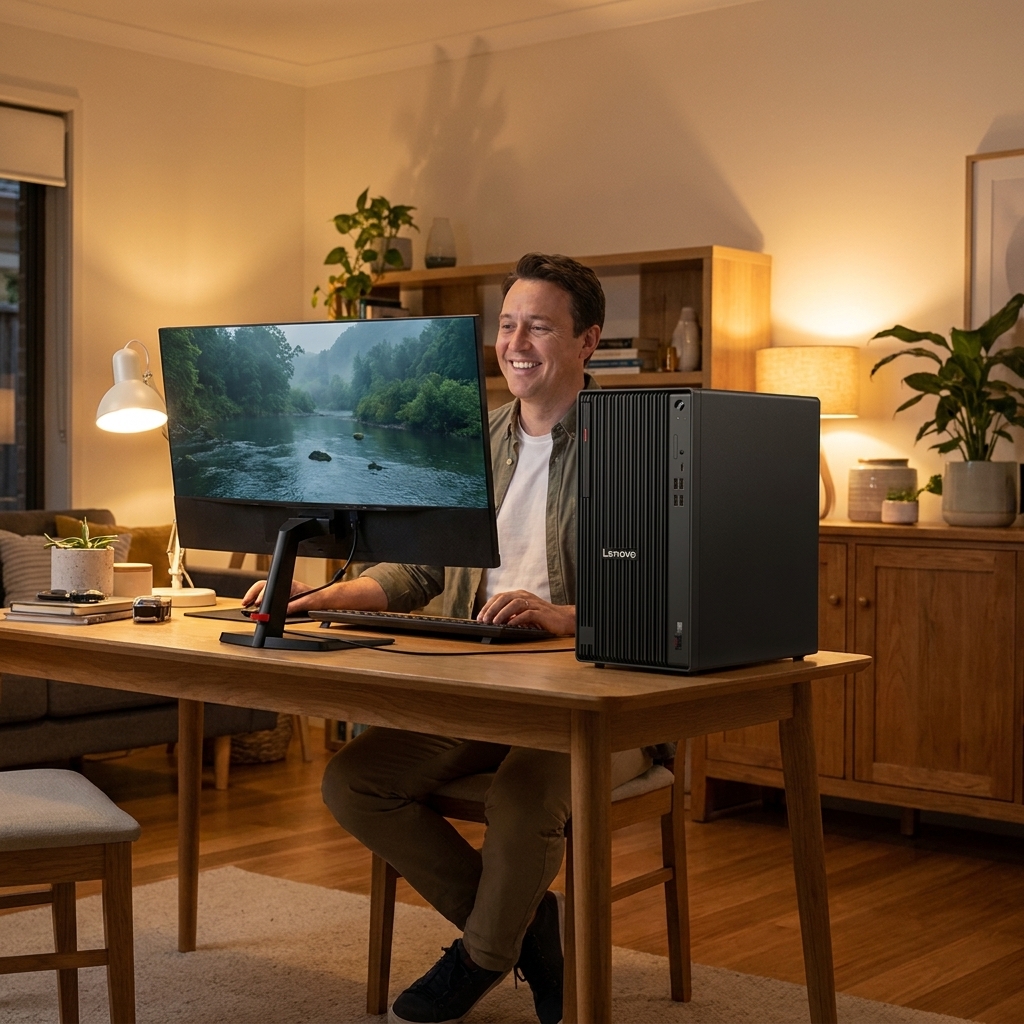 Lenovo Thinkcentre M910t repair - the actual Lenovo Thinkcentre M910t at home, owner using it and running smoothly