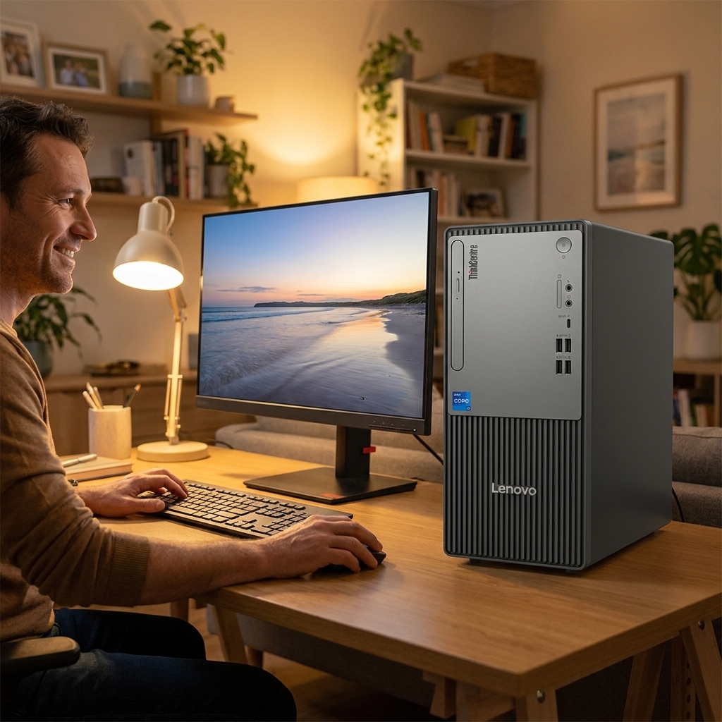 Lenovo Thinkcentre Neo 50q repair - the actual Lenovo Thinkcentre Neo 50q at home, owner using it and running smoothly
