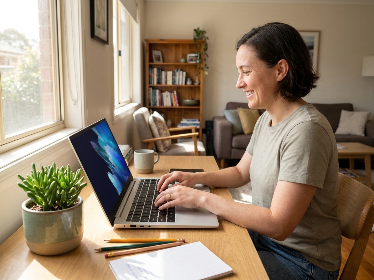 Samsung Galaxy Book Pro 360 repair - the actual Samsung Galaxy Book Pro 360 at home, owner using it and running smoothly